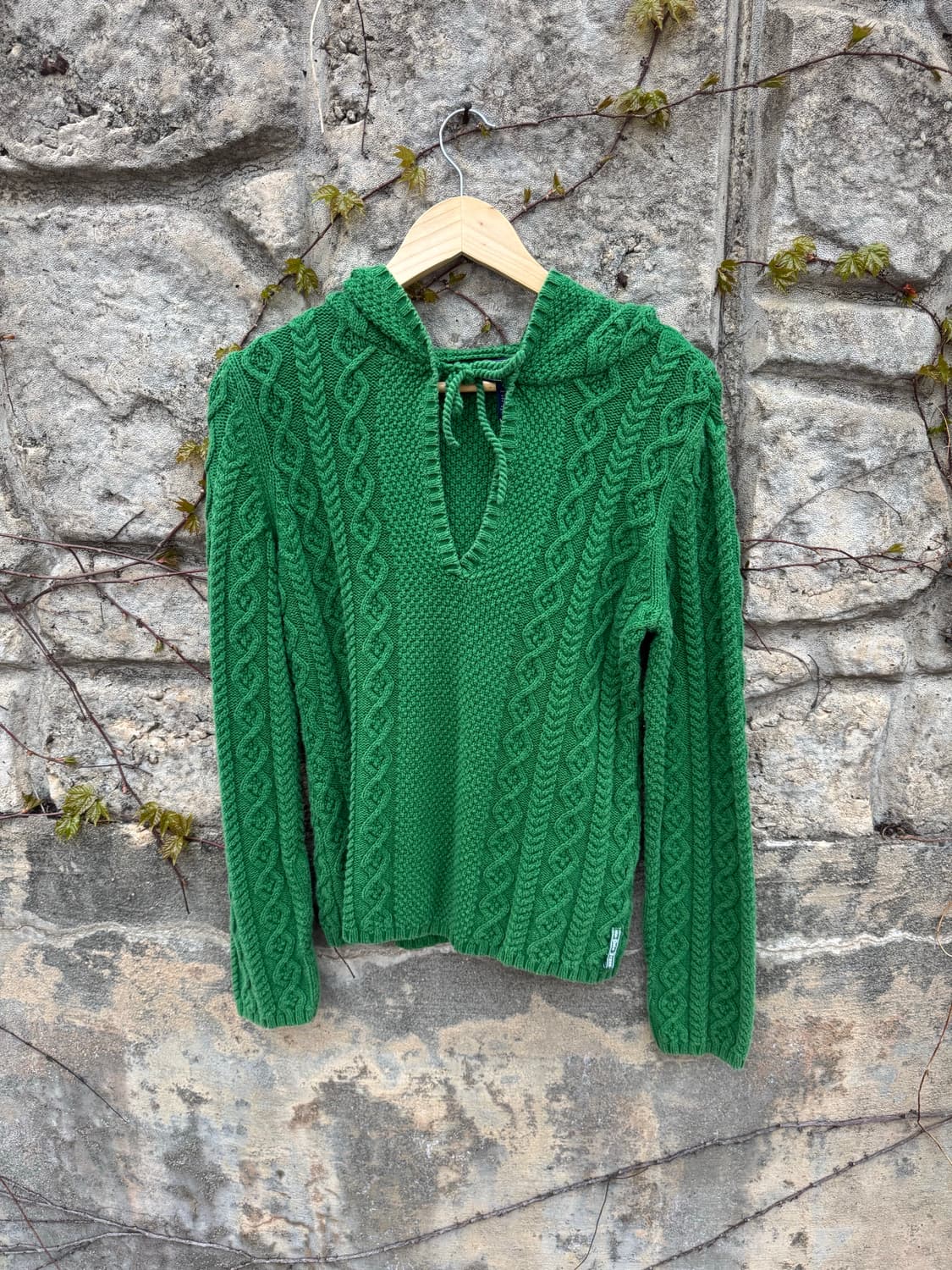 폴로 진스 랄프로렌 빈티지 우먼 케이블 후드 니트 m 상품이미지1