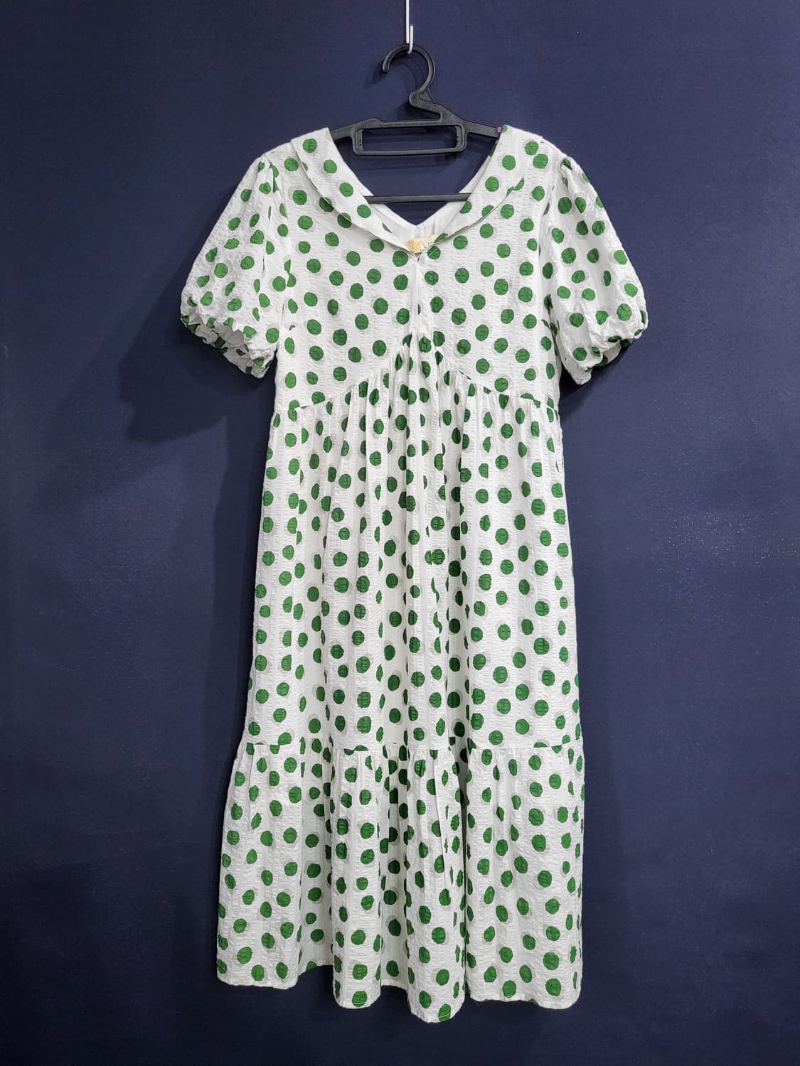 도트 시어서커 롱원피스(새상품) 상품이미지1