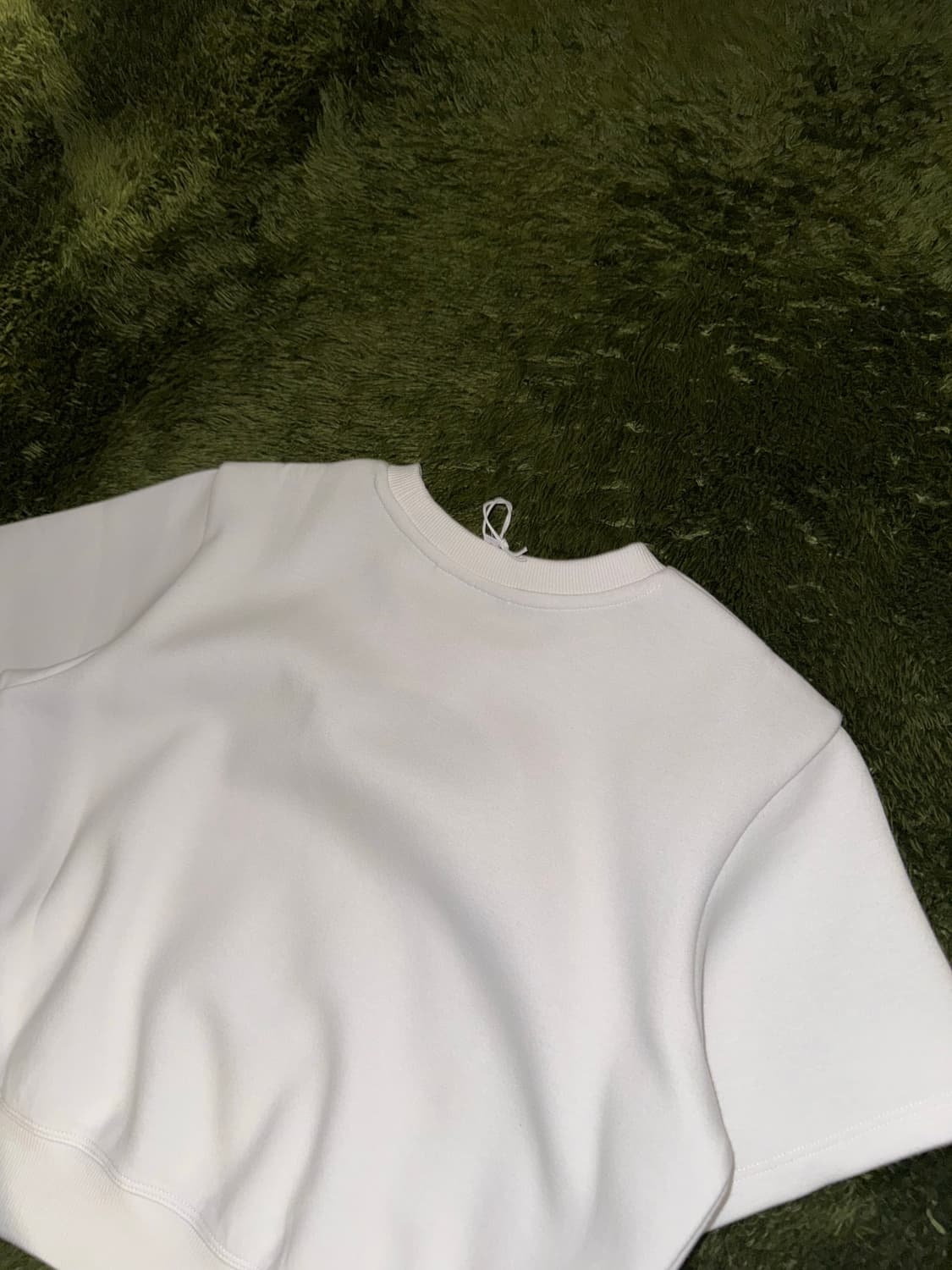 [S] AAPE 에이프 바이 베이프 크롭 스웻 탑 화이트 상품이미지8