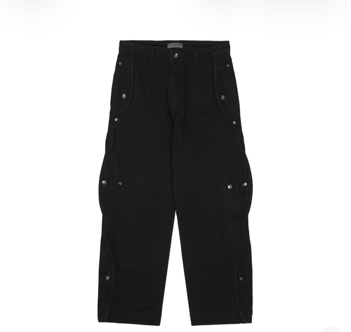 산산기어 코튼 웨이브 팬츠 블랙(1사이즈) 상품이미지1