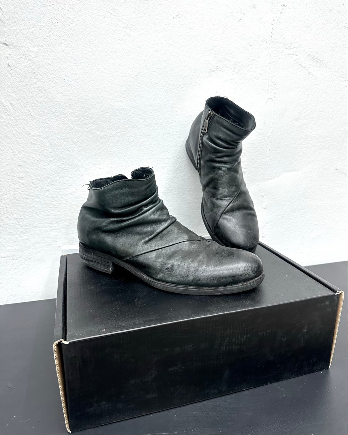 Schlussel drape ankle boots 상품이미지2