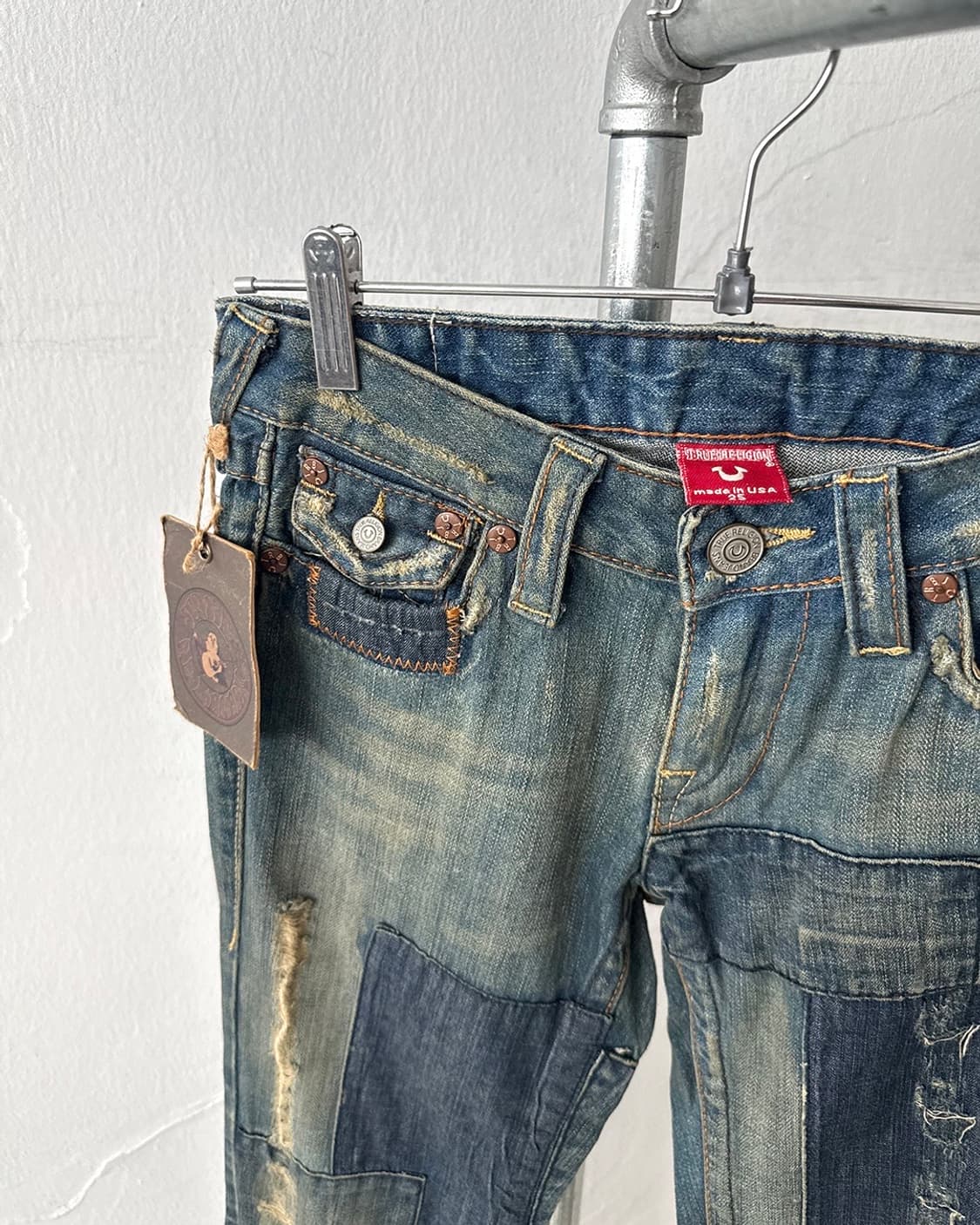 Joey Patchwork Bootcut Denim Pants 상품이미지4