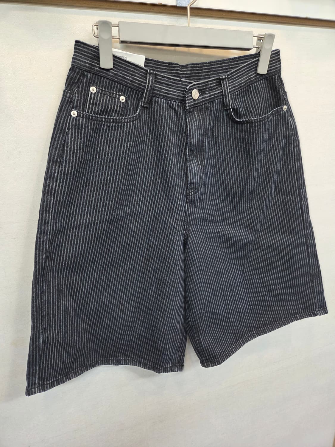 빈티지 gb 프로덕스 스트라이프 버뮤다 데님반바지 대략 26 27  상품이미지4
