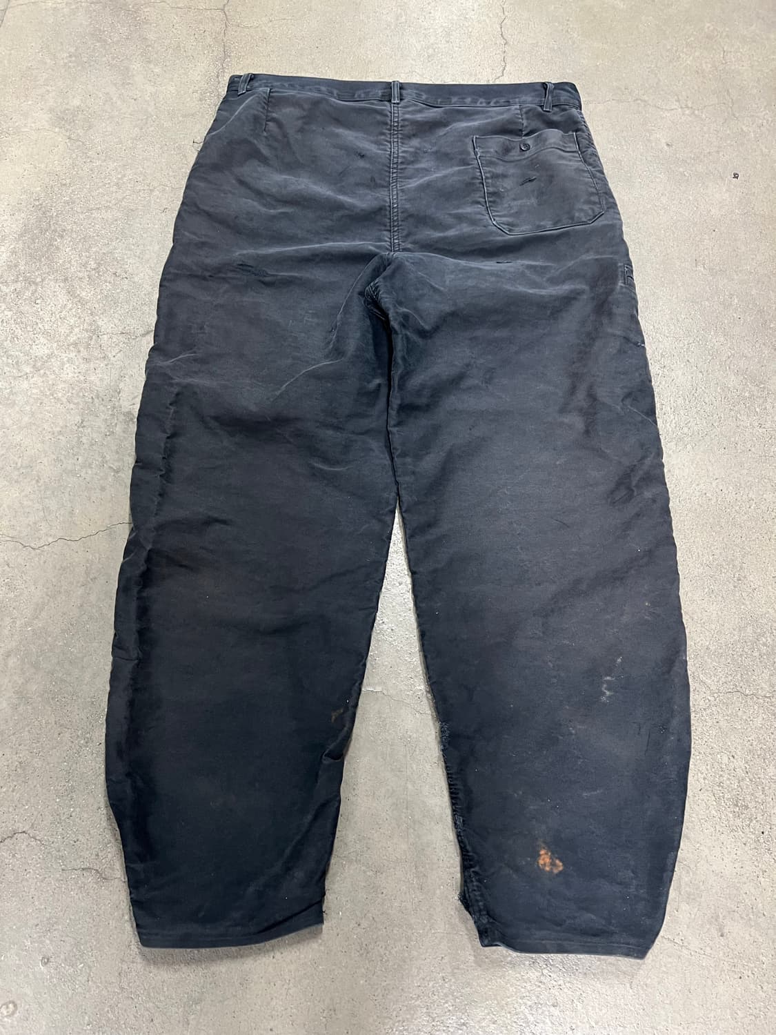 OLD EURO BLACK MOLESKIN 빈티지블랙몰스킨워크팬츠 상품이미지2