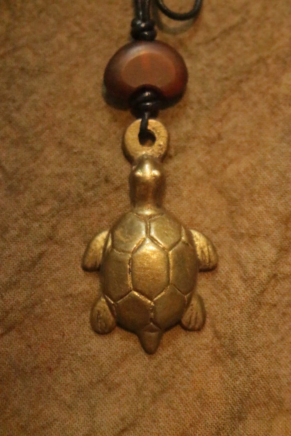 황동거북 가죽매듭 열쇠고리 상품이미지1