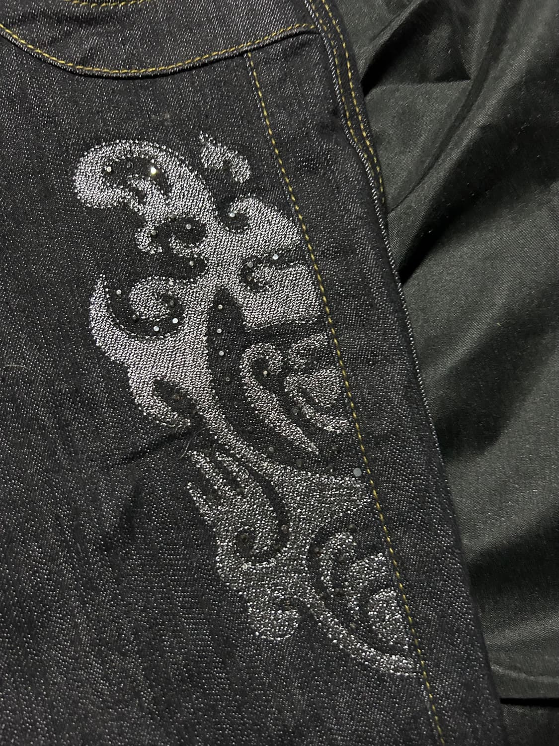 y2k noir jacquard snap detailed pants 상품이미지3