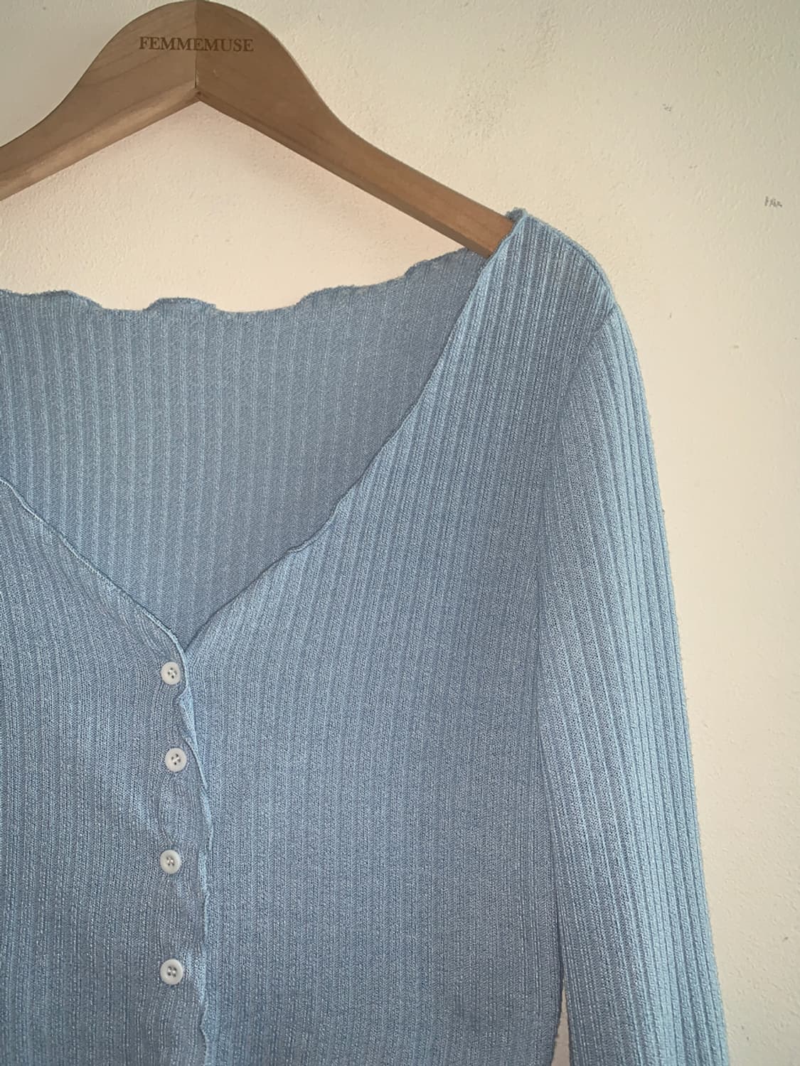 rill button cardigan(sky blue) 상품이미지4