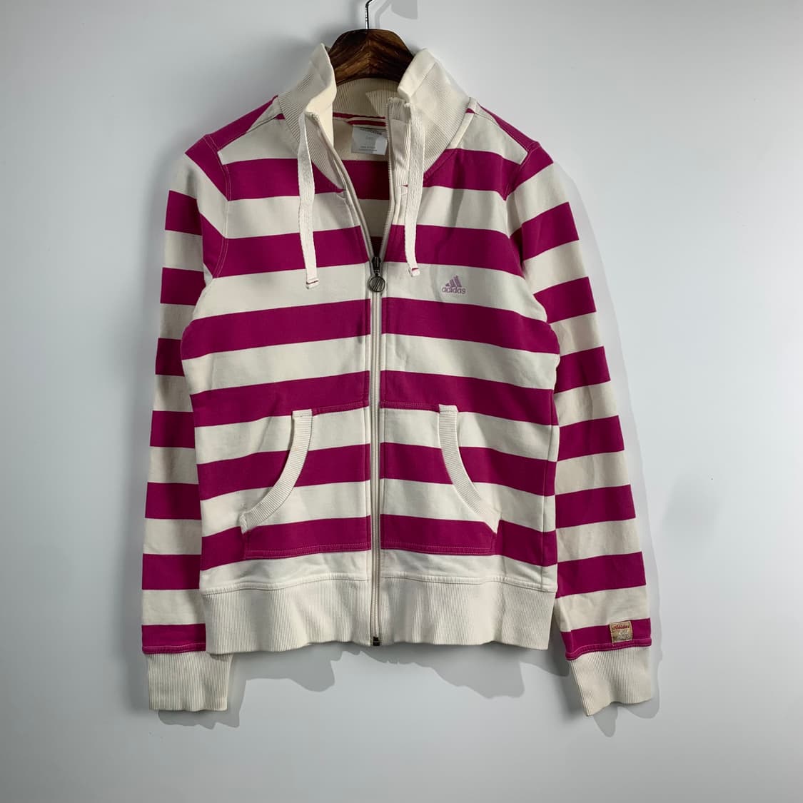 아디다스 핑크 단가라 코튼 집업 져지 상품이미지2