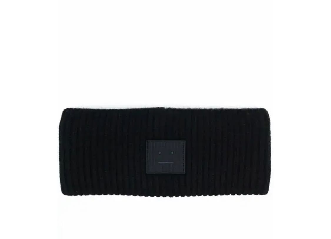 Face patched ribbed knit headband 상품이미지1