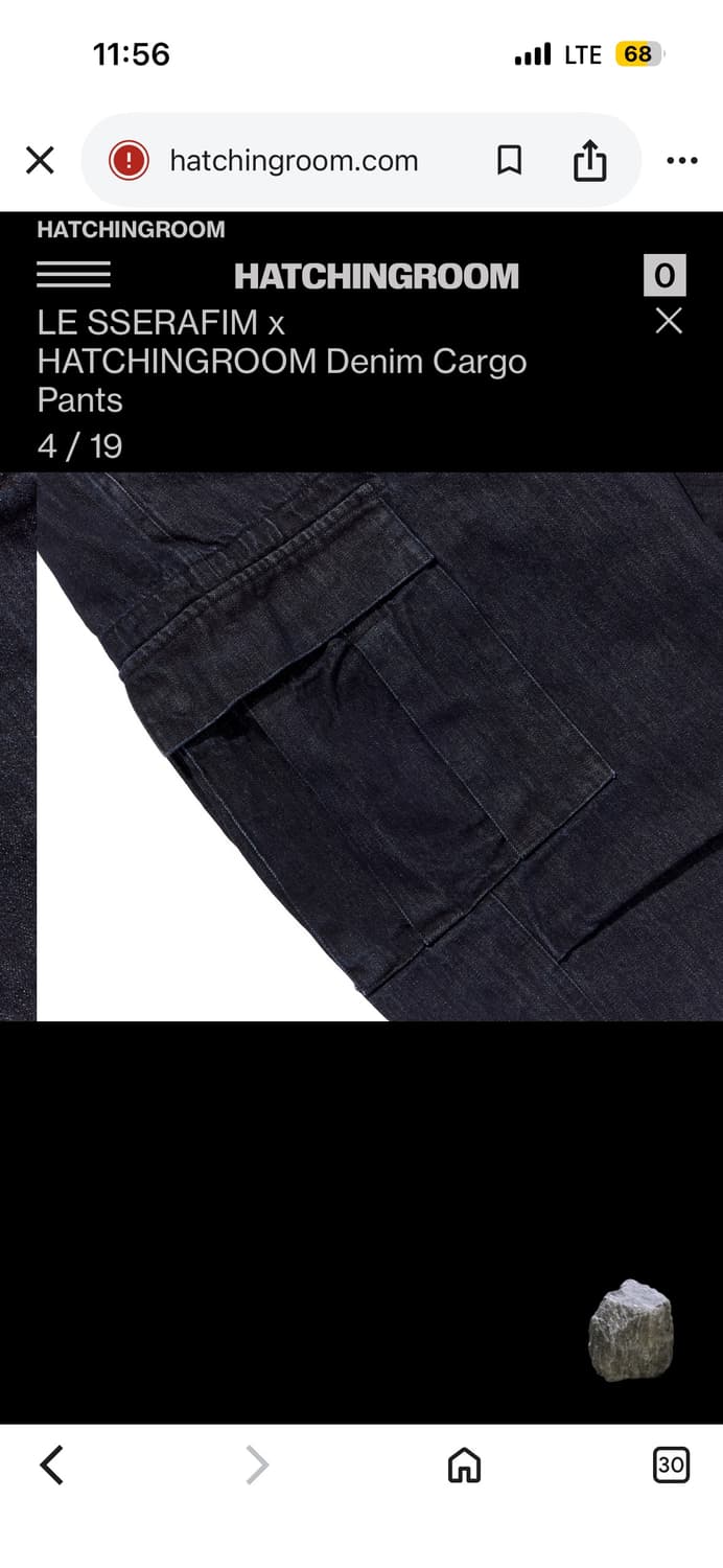 LE SSERAFIM x 해칭룸 Denim Cargo Pants S 상품이미지3