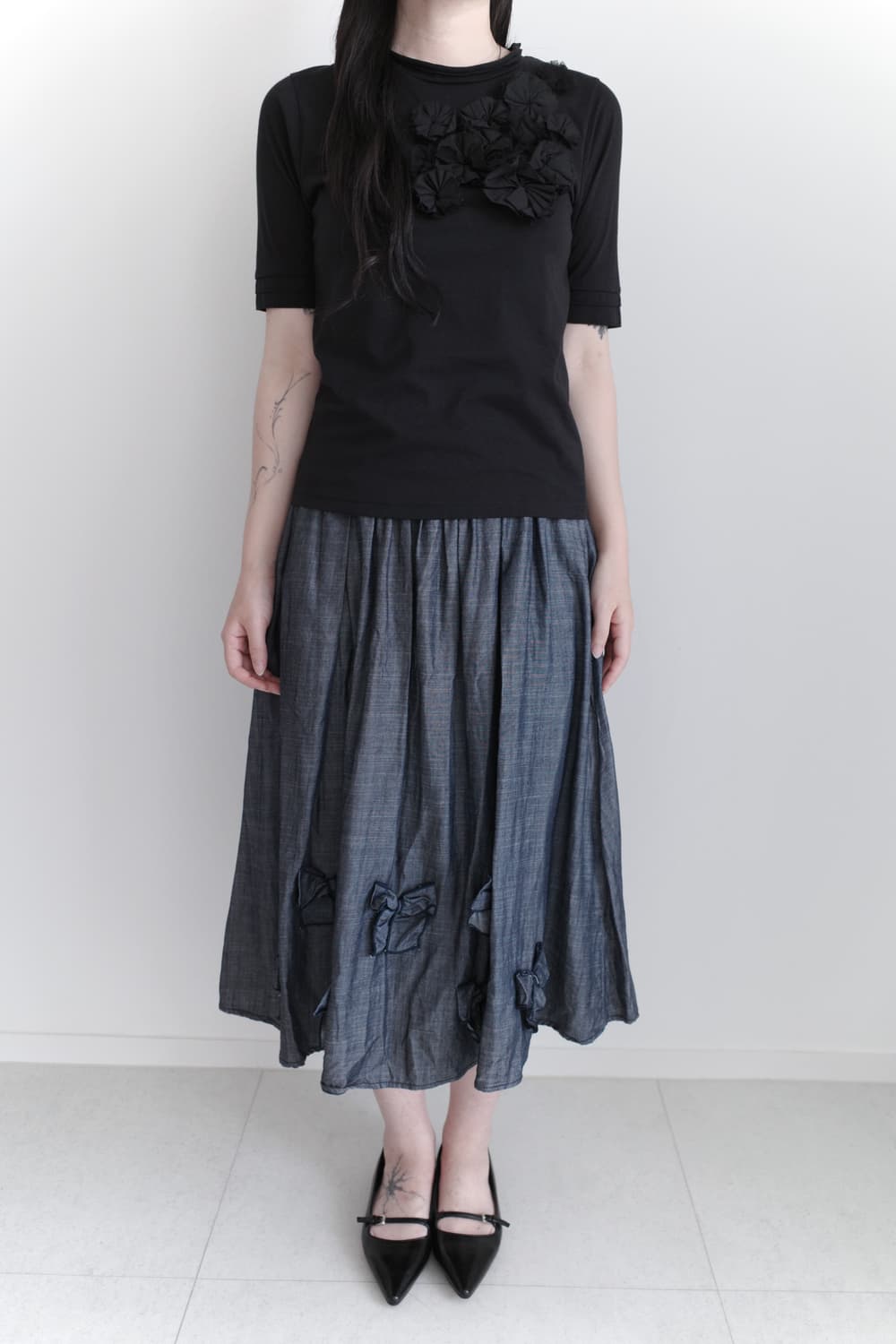 ribbon linen skirt  상품이미지2