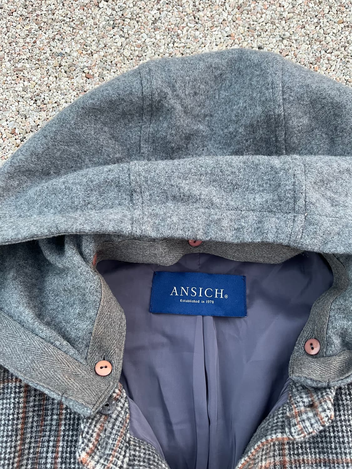 안지크 체크패턴 여성 후드코트(m)  상품이미지5