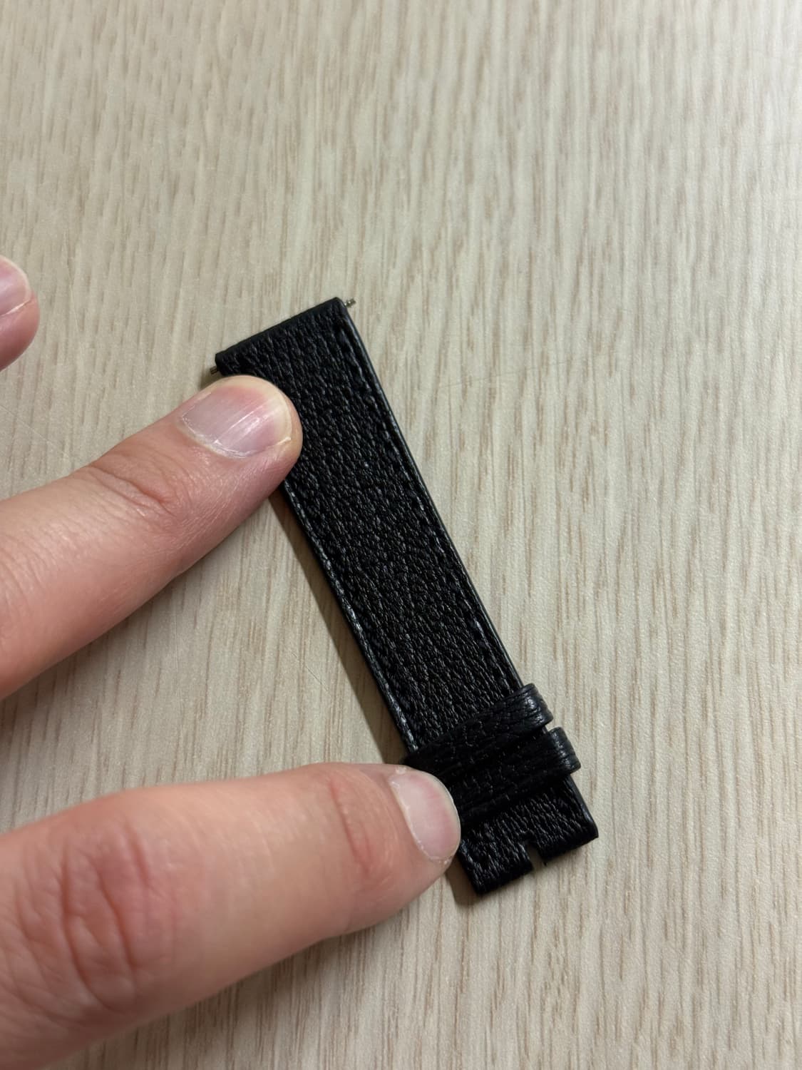 [크레마레인] 시계 스트랩 염소가죽(크리스페 블랙) 18mm 상품이미지5