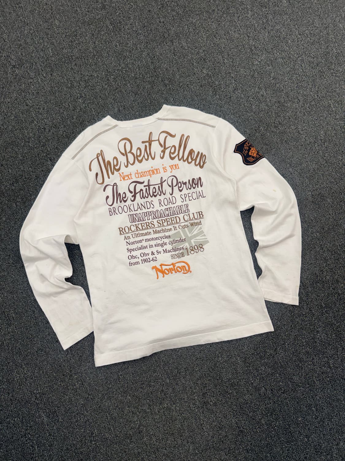 XL)노턴 빈티지 자수 브이넥 롱슬리브 상품이미지5