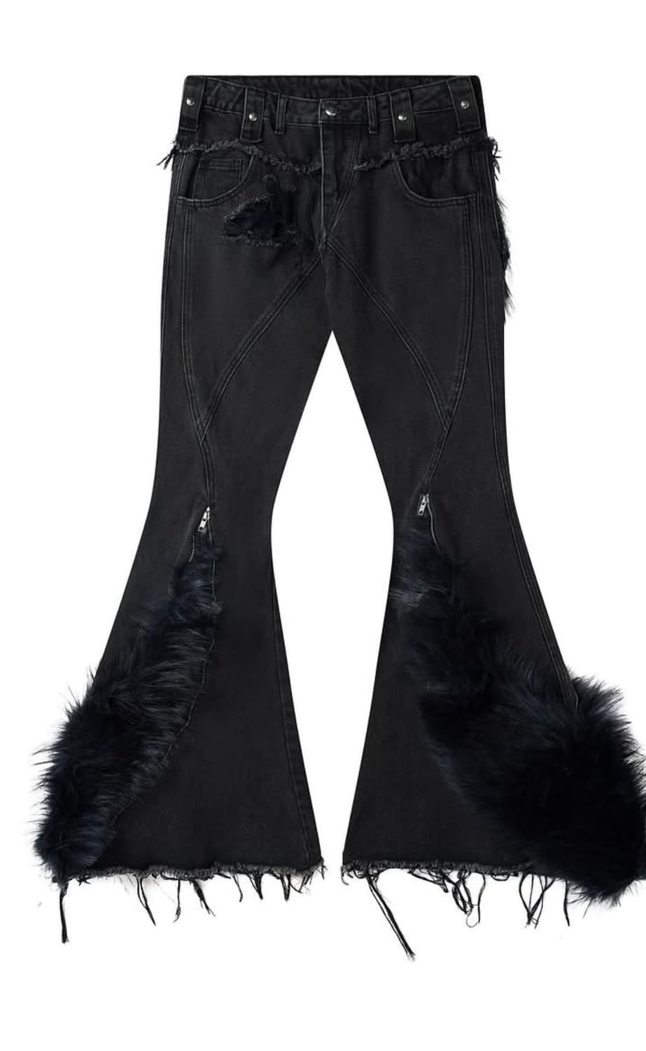 Cozyworldwide fur flare pants 상품이미지1