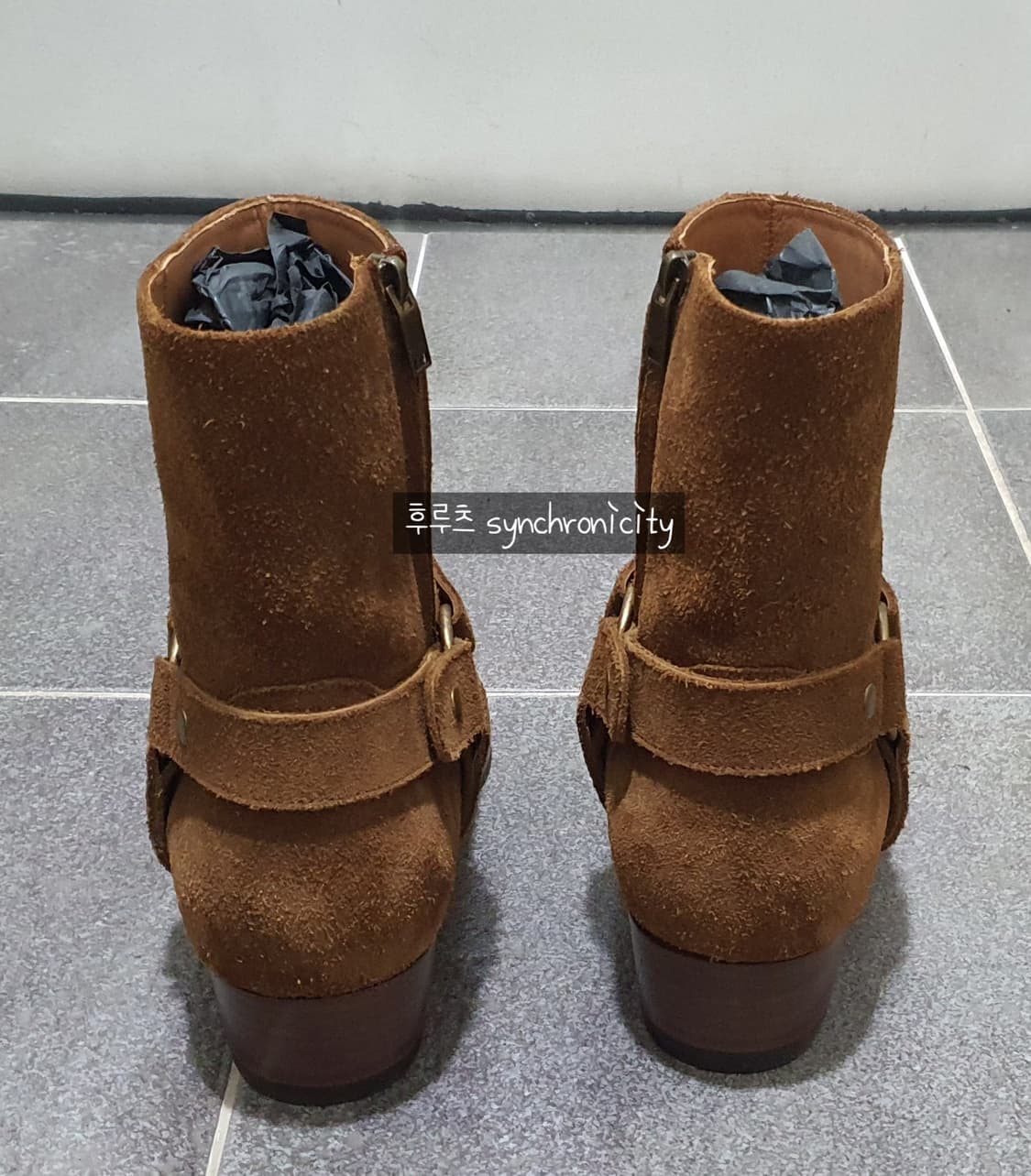 생로랑 와이어트 40 하네스 부츠 카멜 상품이미지5