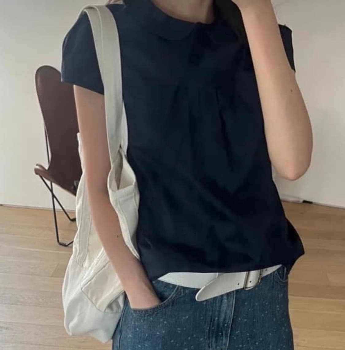 코스모스 cosmoss shirring cap blouse 상품이미지2