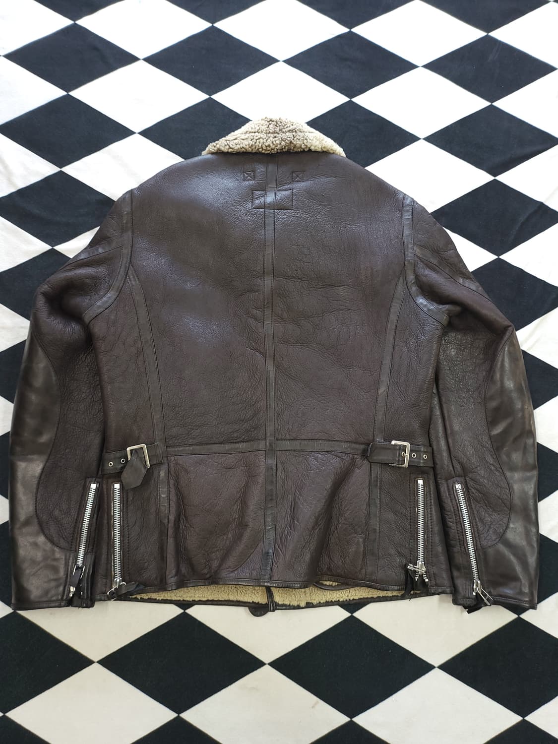아메코 B-3 양가죽 무스탕 자켓 L 상품이미지2