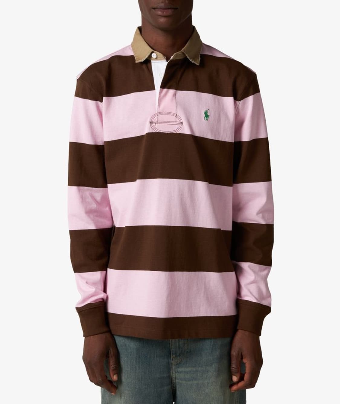 랄프로렌 럭비 폴로 셔츠 다크 브라운 S 상품이미지1