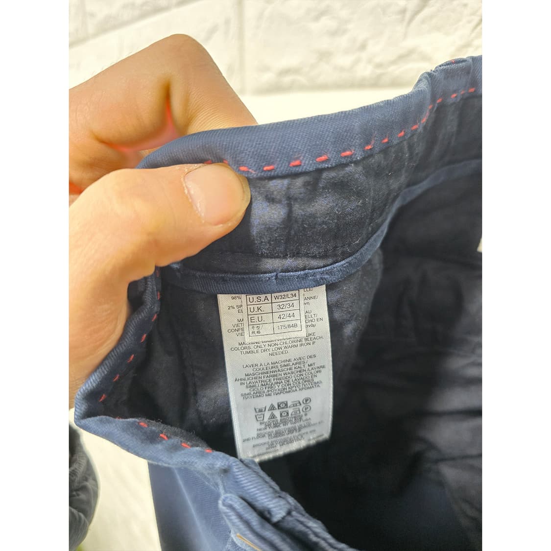 브룩스브라더스 네이비 치노팬츠 33인치 상품이미지3