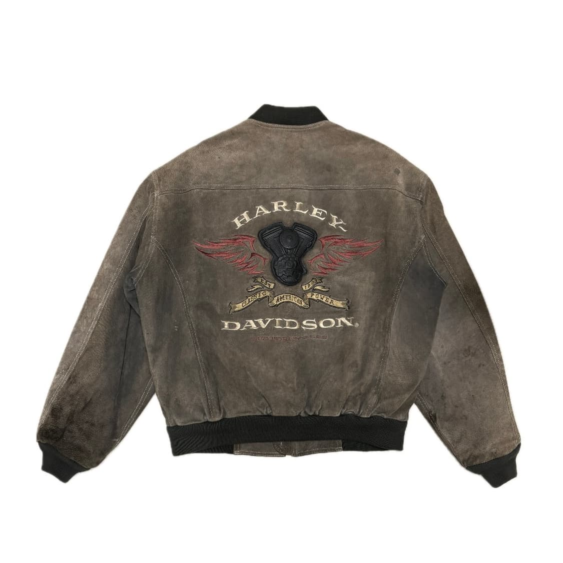 90s 할리데이비슨 스웨이드 레더 봄버 자켓 상품이미지2