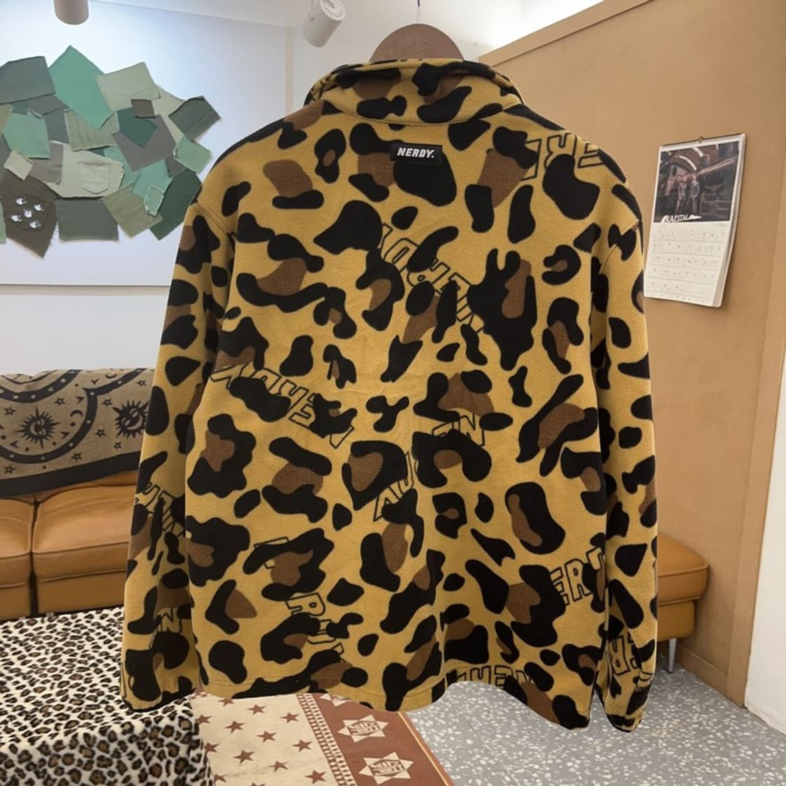 널디 스트릿 힙합 레오파드 호피 후리스 자켓 105 C09706 상품이미지4