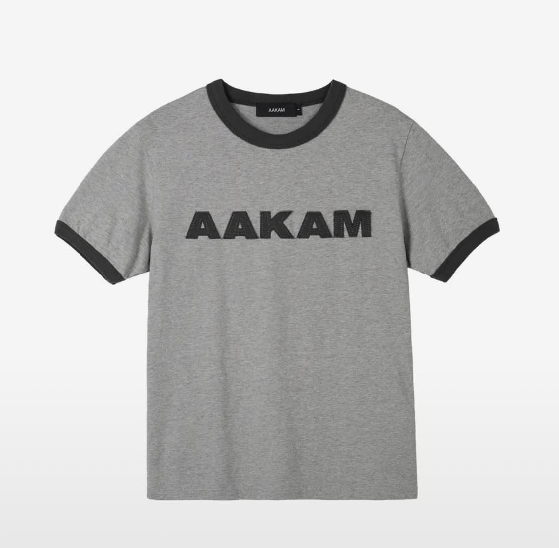 아캄 Logo Patch Ringer Top (Gray-Charcoal) 상품이미지1