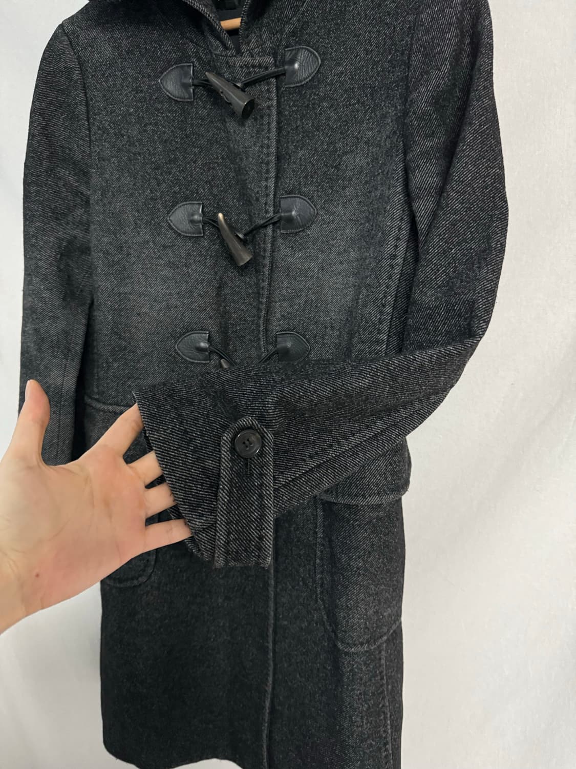 워시드 롱 더플 코트  상품이미지7