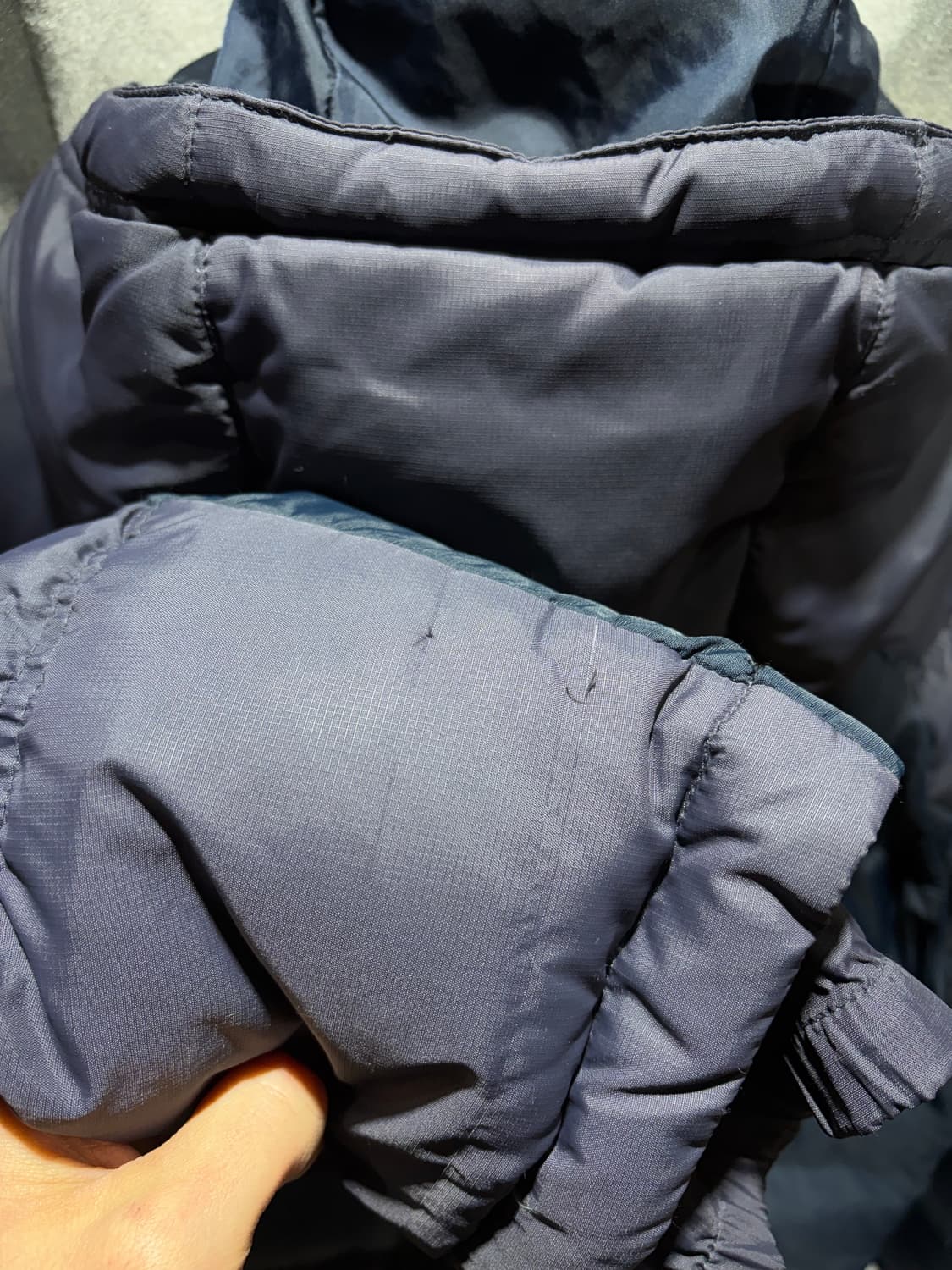 M 나이키 스펠링 스우시 다크네이비 후디 패딩 상품이미지6