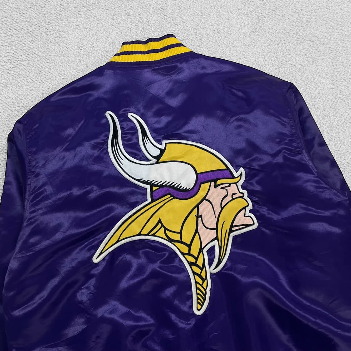 NFL 바이킹스 나일론 바시티 자켓 퍼플 상품이미지4