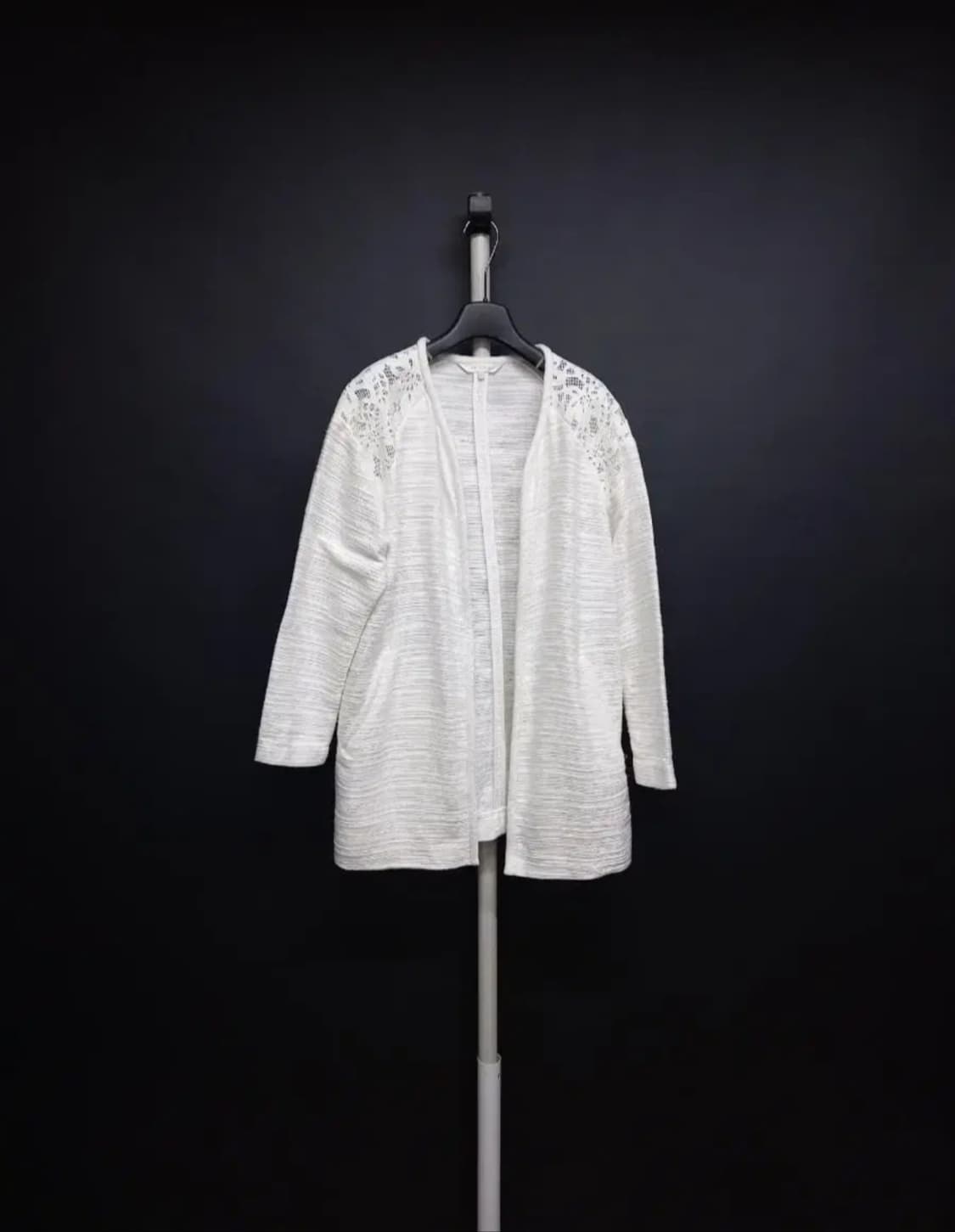 제시뉴욕 화이트 루즈핏 롱 가디건 44-66 상품이미지1