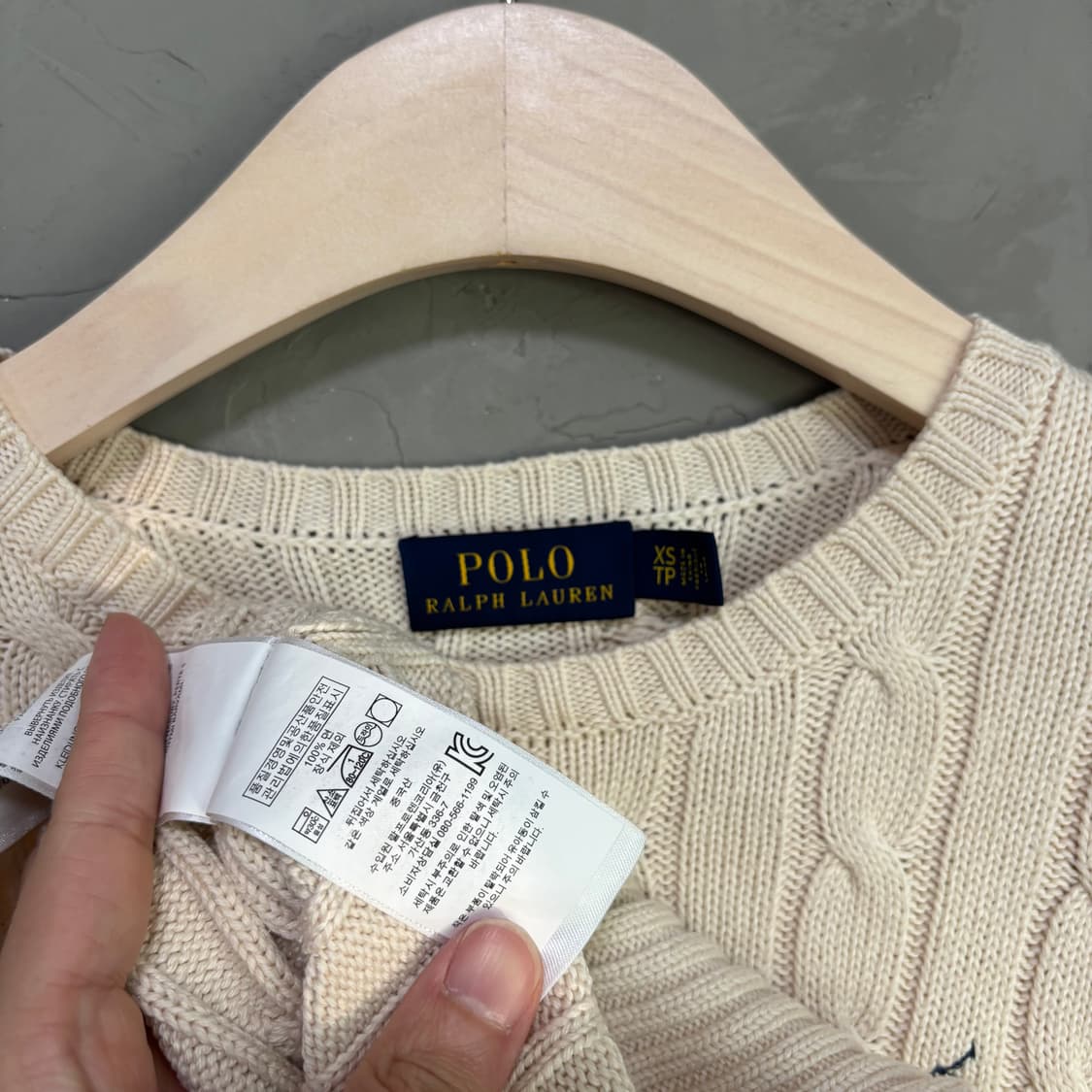 폴로 랄프로렌 꽈배기 니트 아이보리 상품이미지3