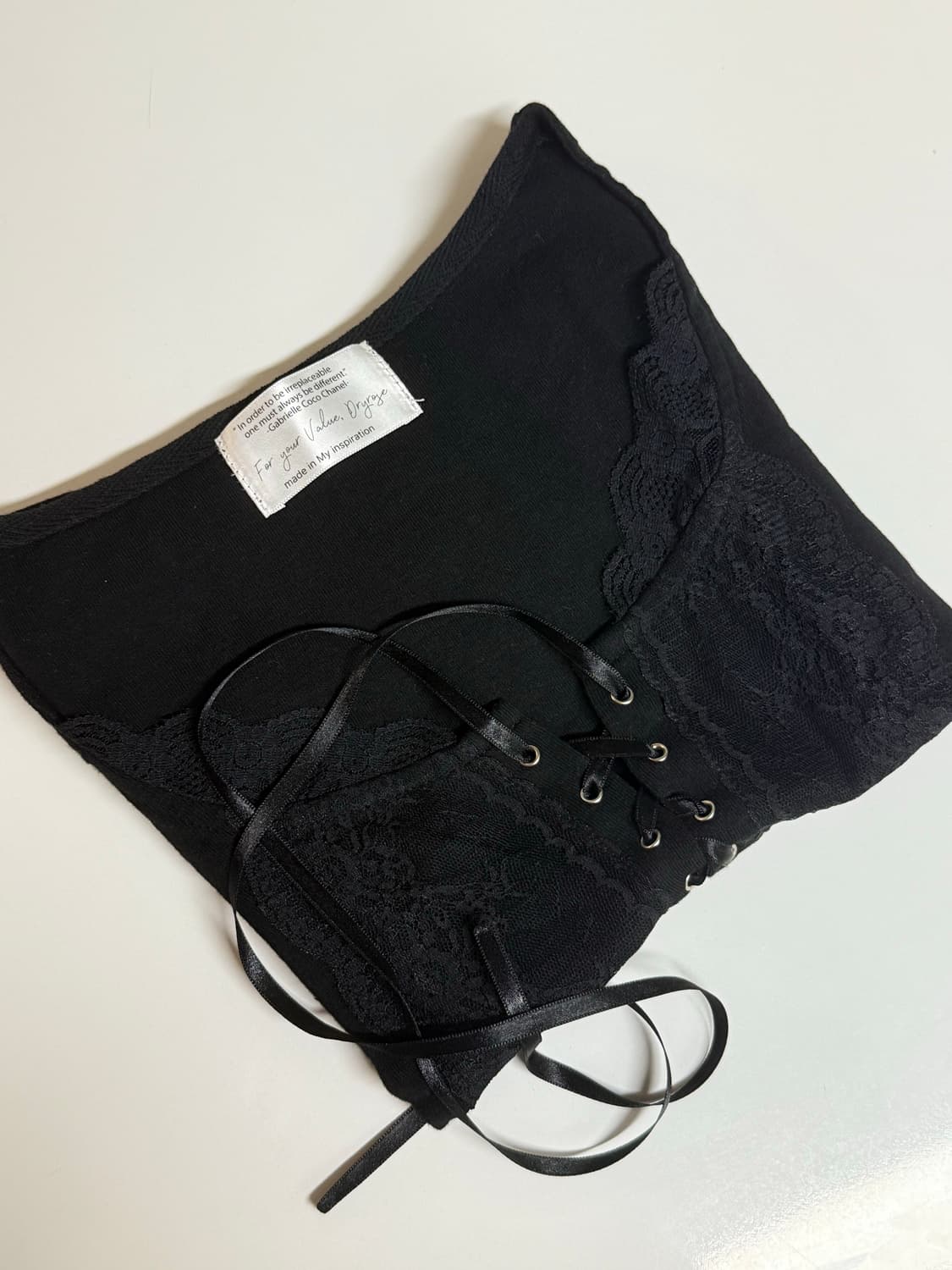 드라이로즈 레이스티 lace bouquet top black 상품이미지2