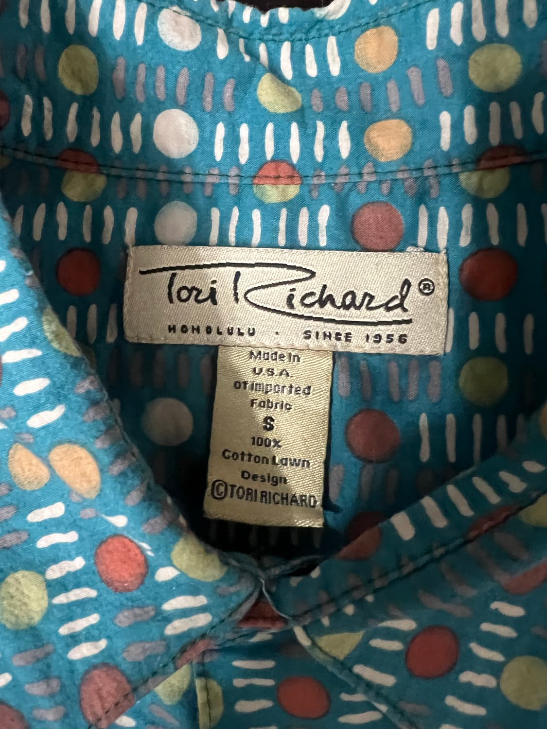 토리리차드 빈티지 도트무늬반팔 상품이미지2