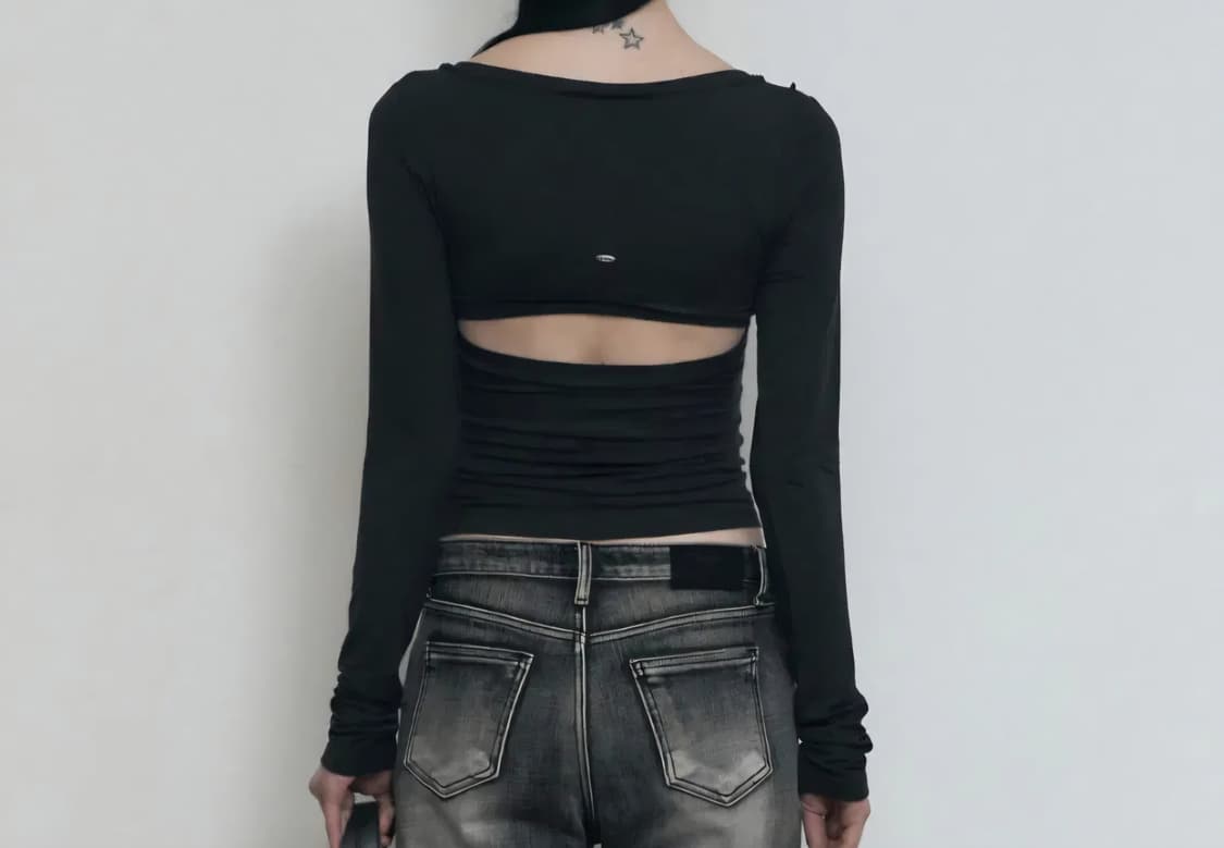 보헤미안서울 백리스 긴팔 상품이미지1