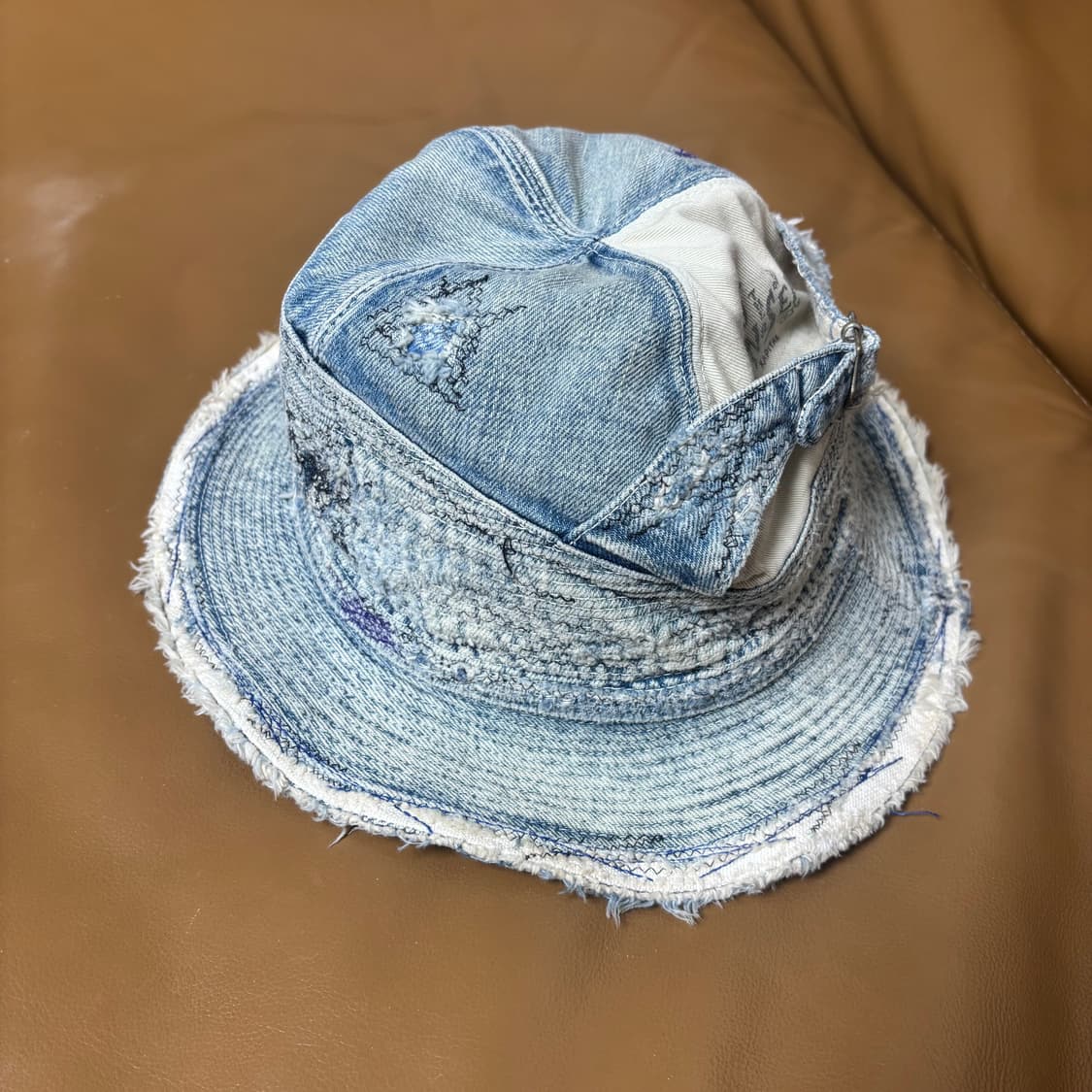 Kapital 캐피탈 노인과 바다 크러쉬 워시드 데님 버킷햇 모자 상품이미지3