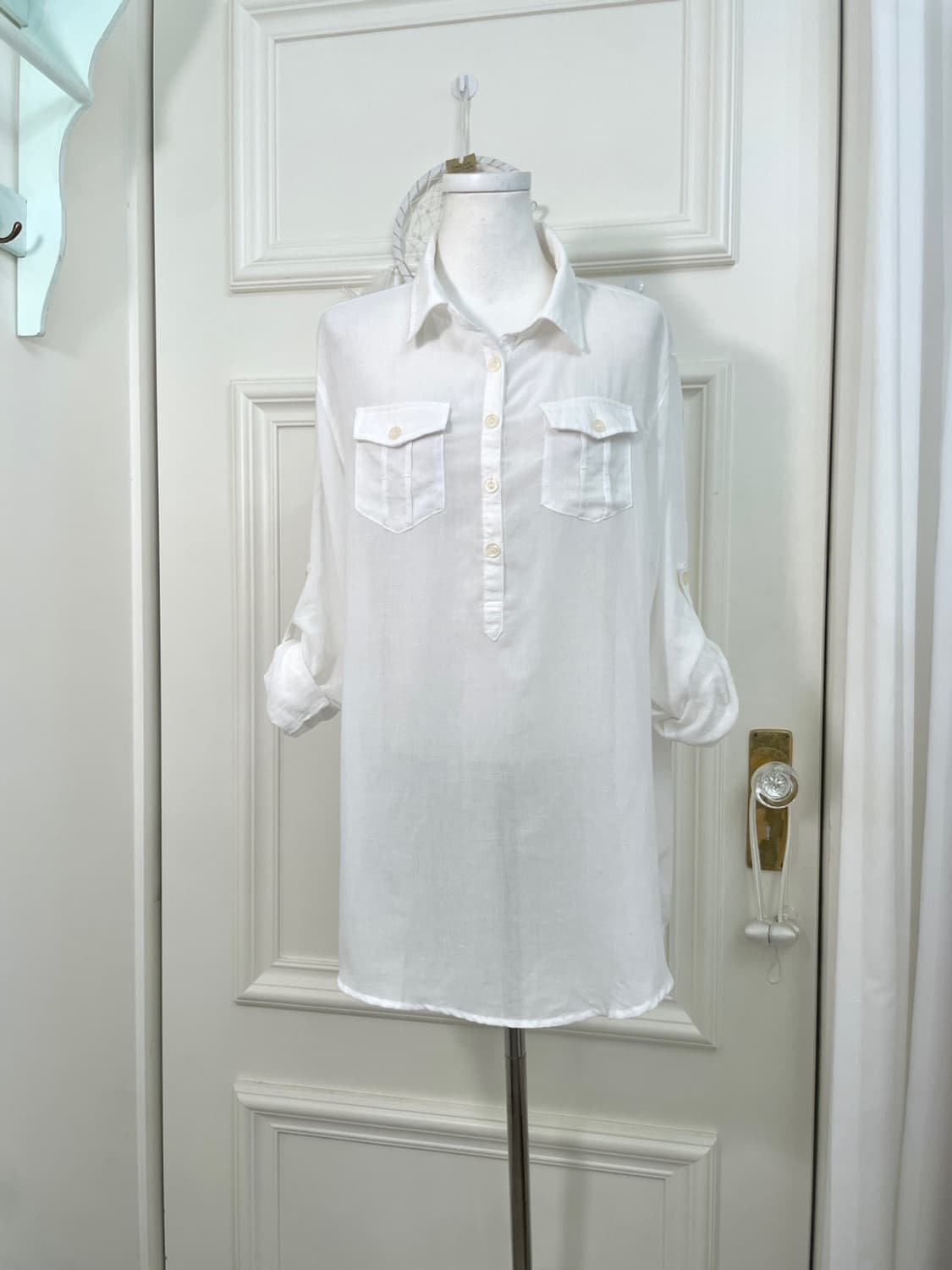 white pocket point summer shirt opc 상품이미지1