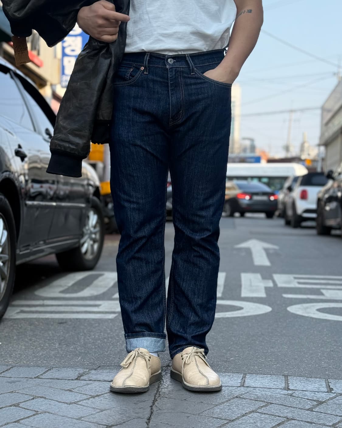 리바이스 505 레귤러핏 쿨 데님 팬츠 32 상품이미지8