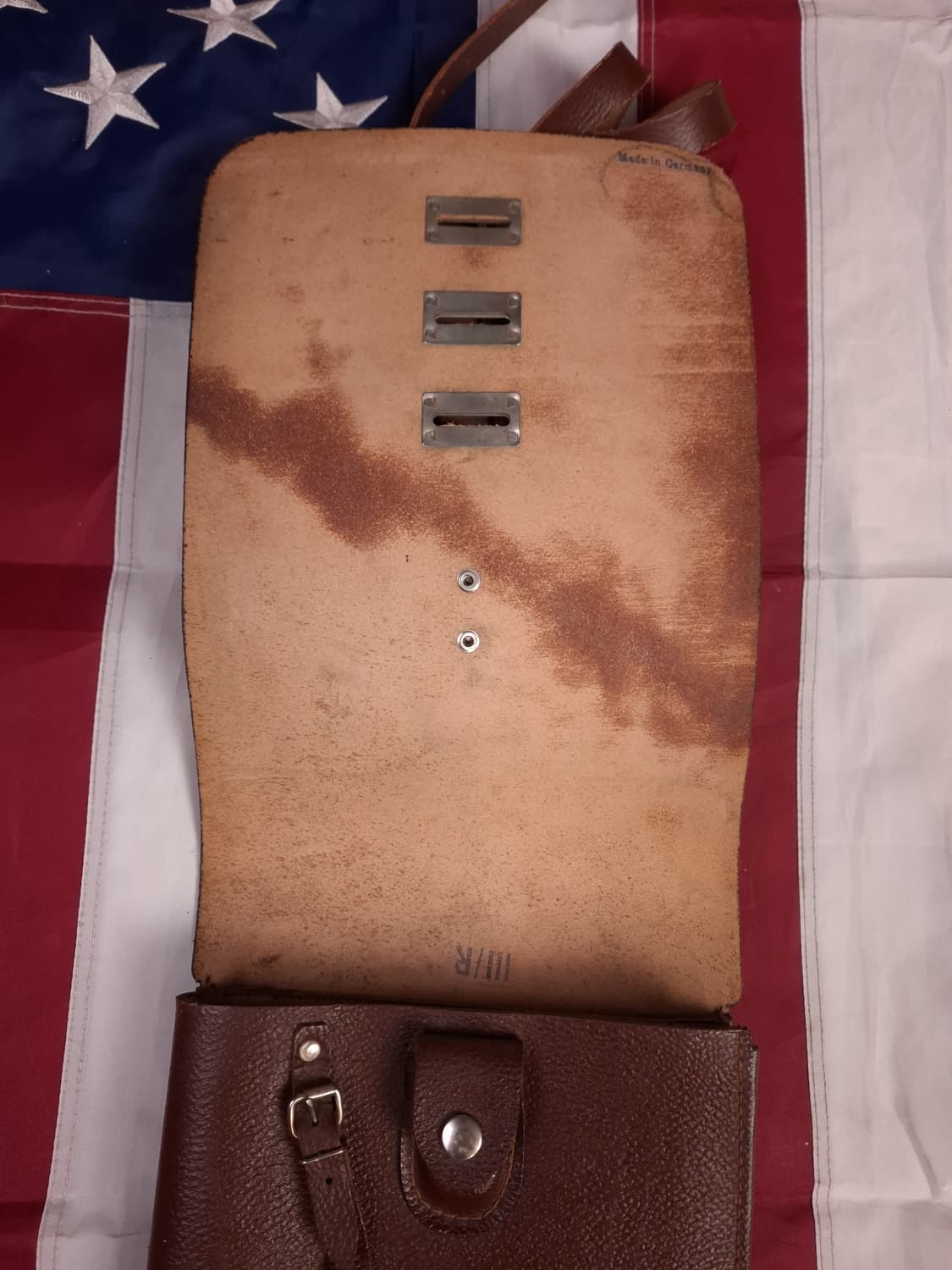 새제품  오리지날 구형 동독군 리얼레더 맵케이스백 상품이미지3