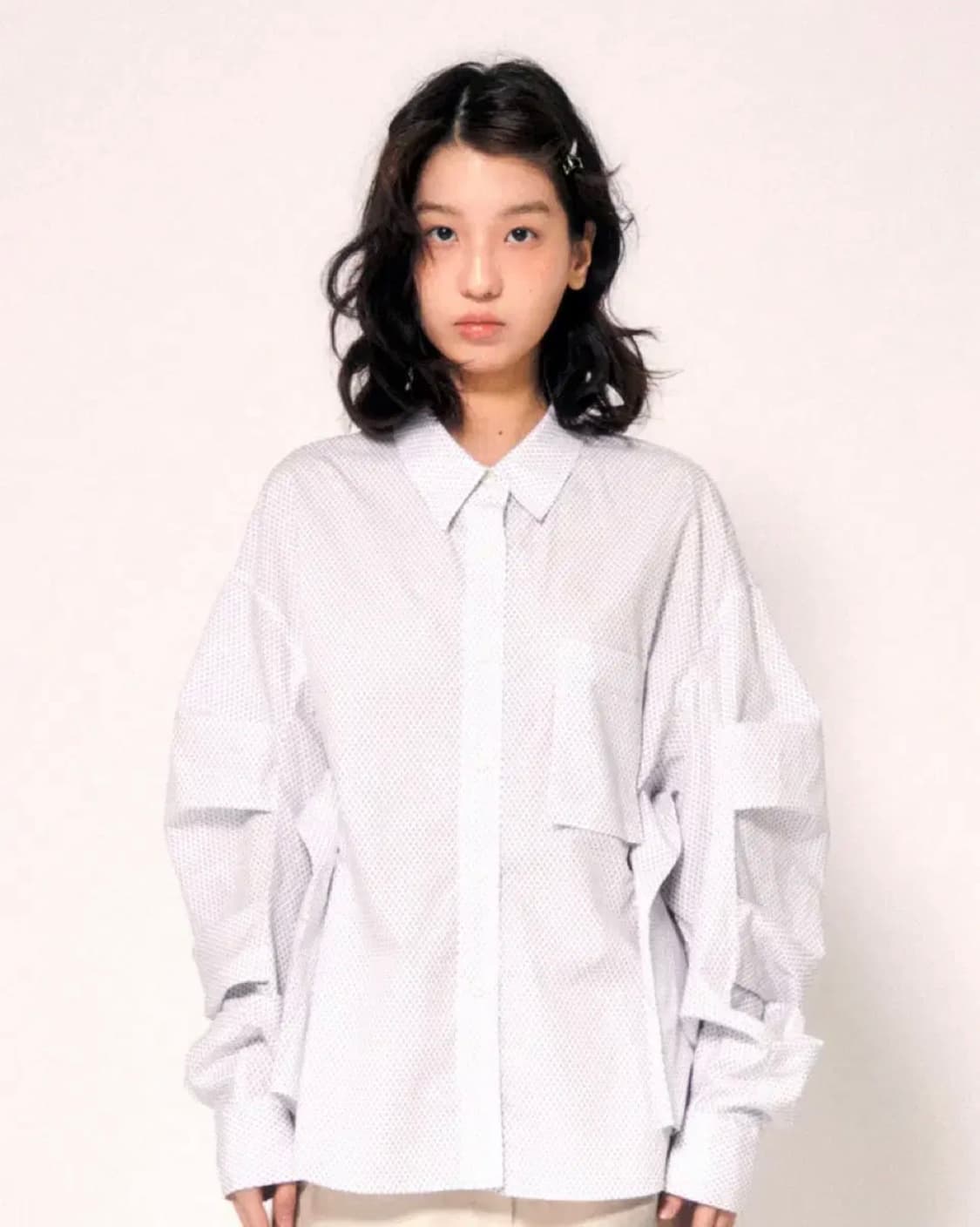 로레일즈 도트 오버 셔츠 상품이미지1