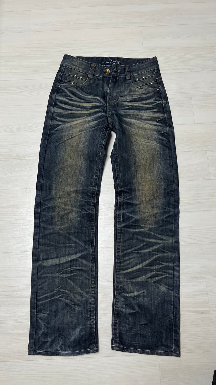 all blacks 스터드 웨싱데님 상품이미지1