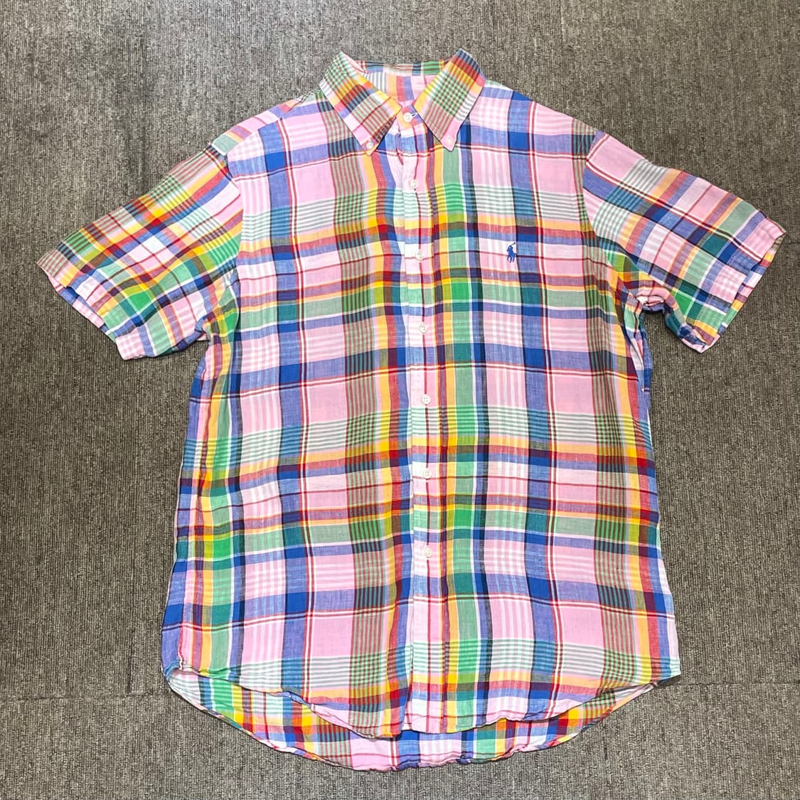 (M) POLO 폴로 랄프로렌 린넨 체크 반팔 셔츠 상품이미지3