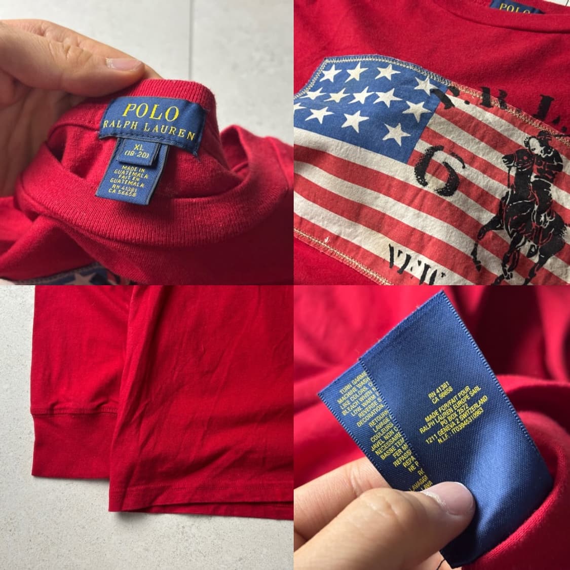 폴로 성조기 긴팔티 상품이미지4