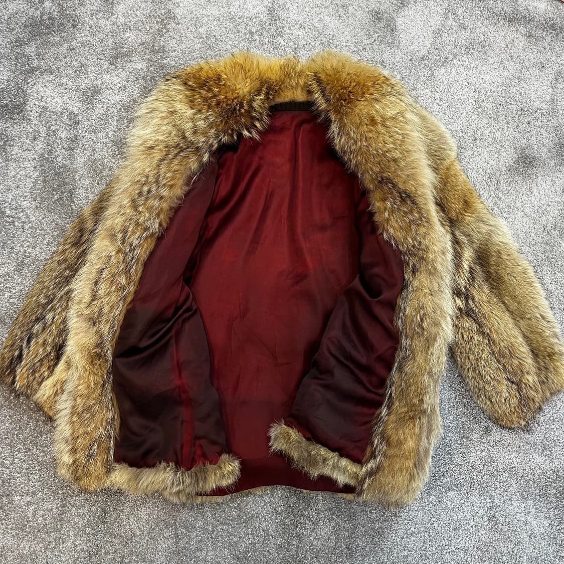 브라운 믹스컬러 사가폭스 퍼자켓L 상품이미지3