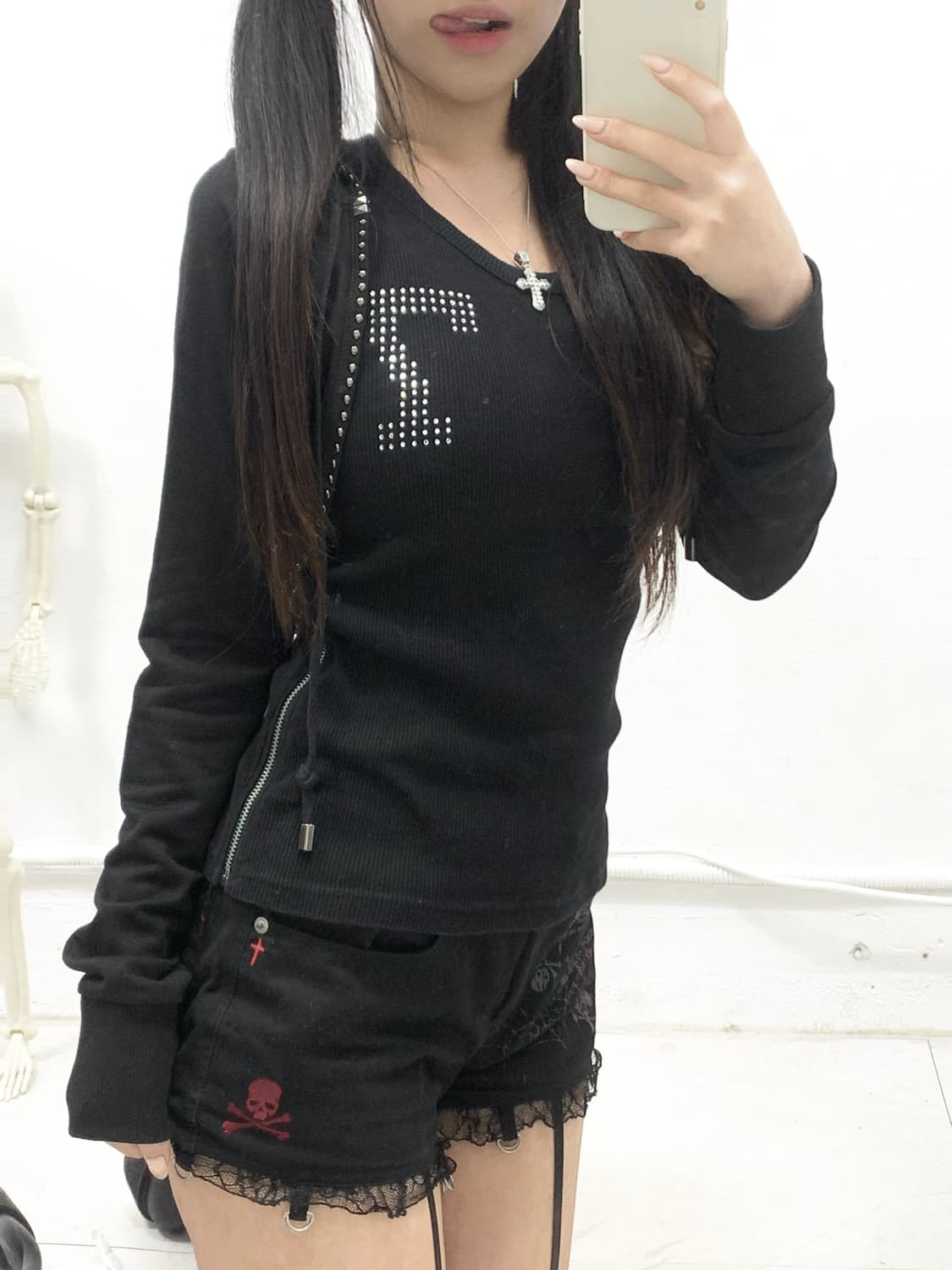 [ANGEL NAP] 펑크 스터드 볼레로 가디건 상품이미지4