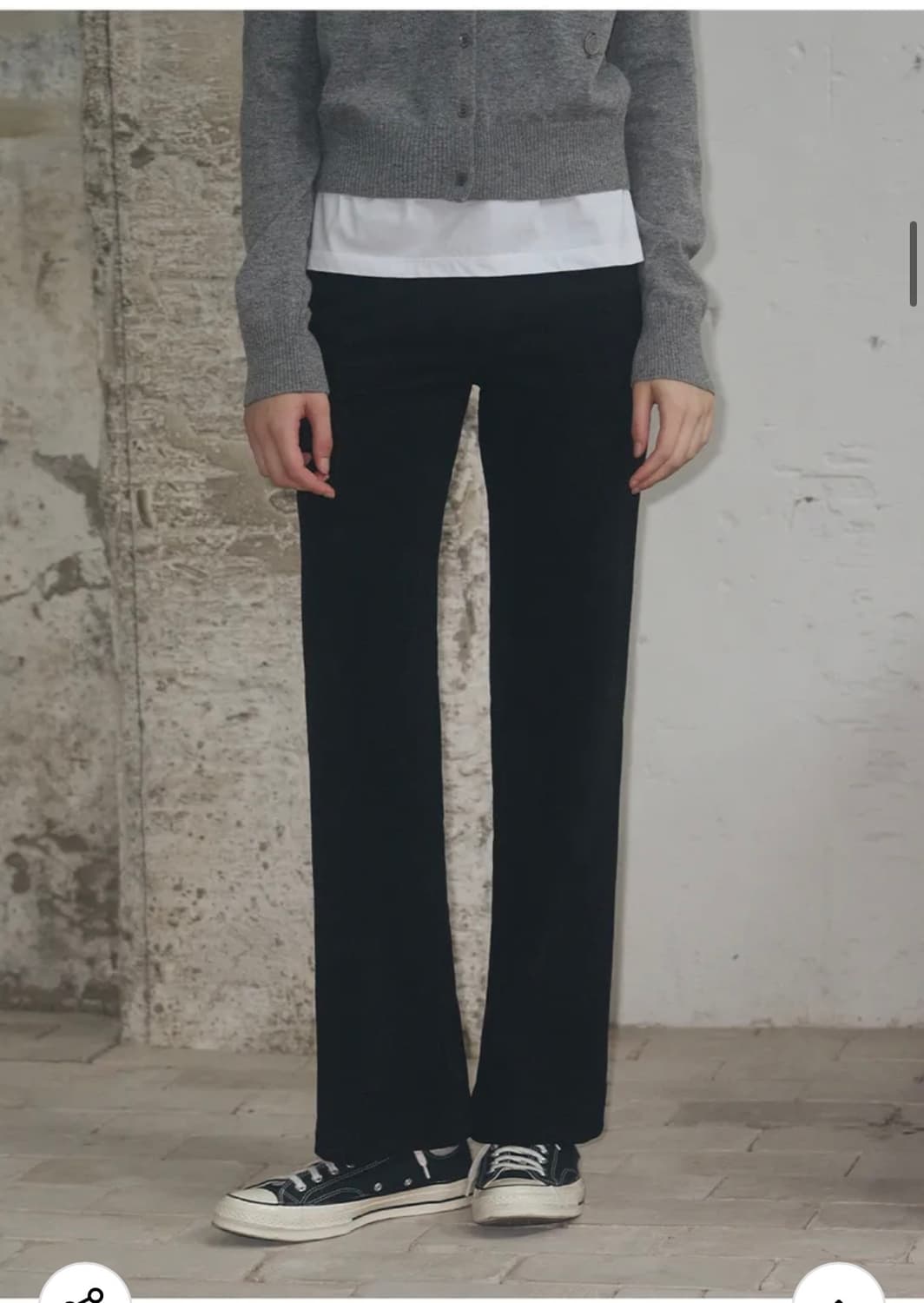 (S) 레더리 포켓 스티치 스트레이트 코듀로이 팬츠 판매 상품이미지4