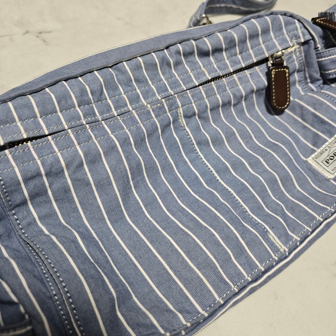 요시다포터 스트라이프 코튼 투웨이 힙색 상품이미지3