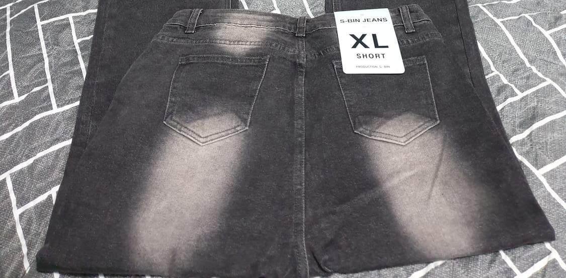 새상품 S-BIN JEANS 빈티지 워싱 세미부츠컷 데님팬츠 흑청(XL) 상품이미지3