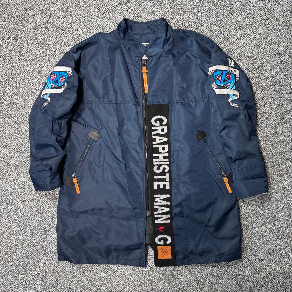 그라피스트 만지 MAN.G 바람막이 야상 점퍼 네이비 (F) 상품이미지1