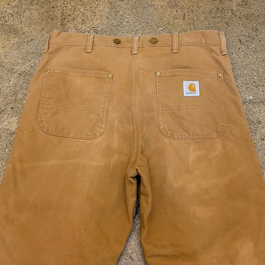 90s Made in USA 빈티지 칼하트 샌드스톤 싱글니 패딩 워크팬츠 상품이미지7